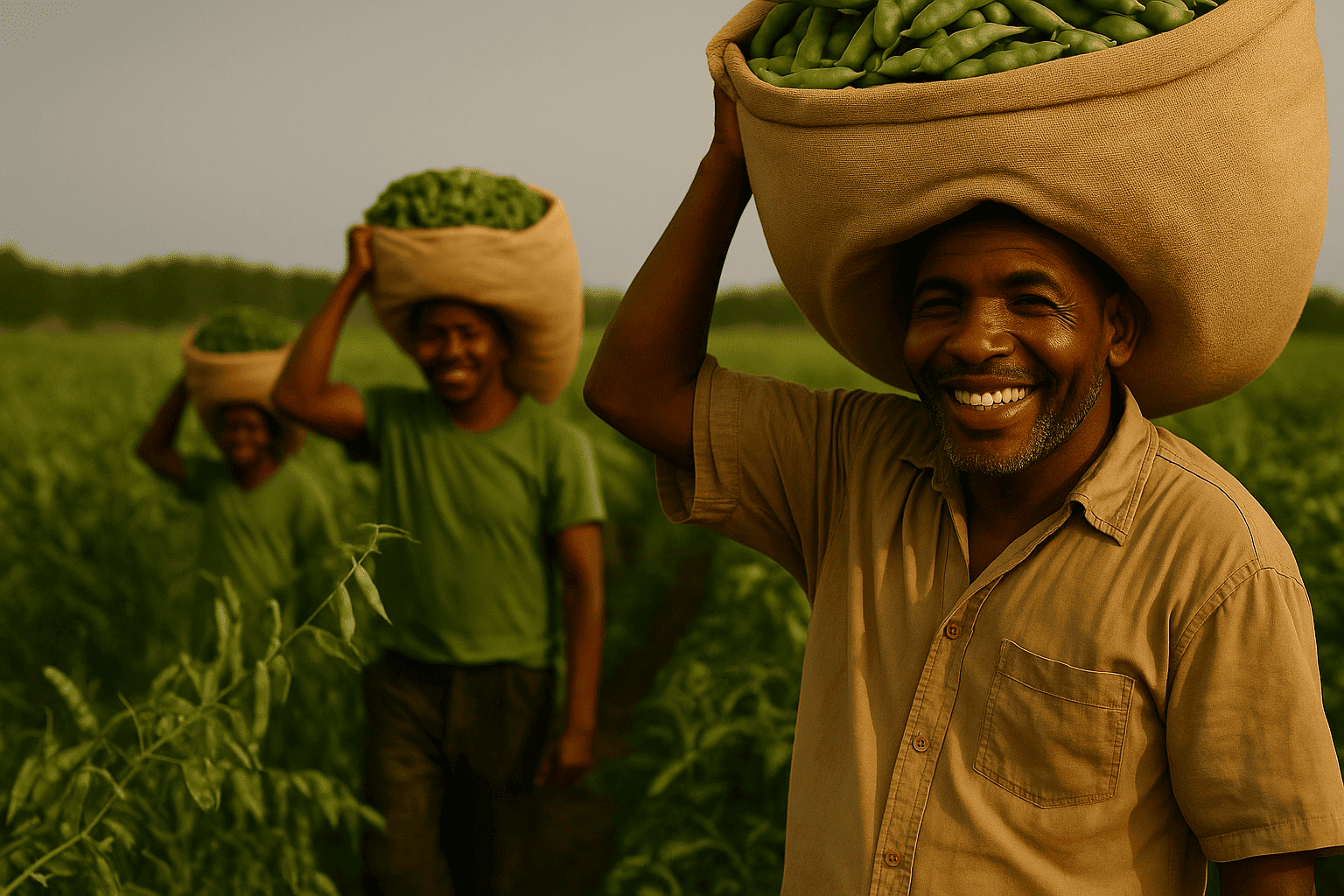 Farmers in field